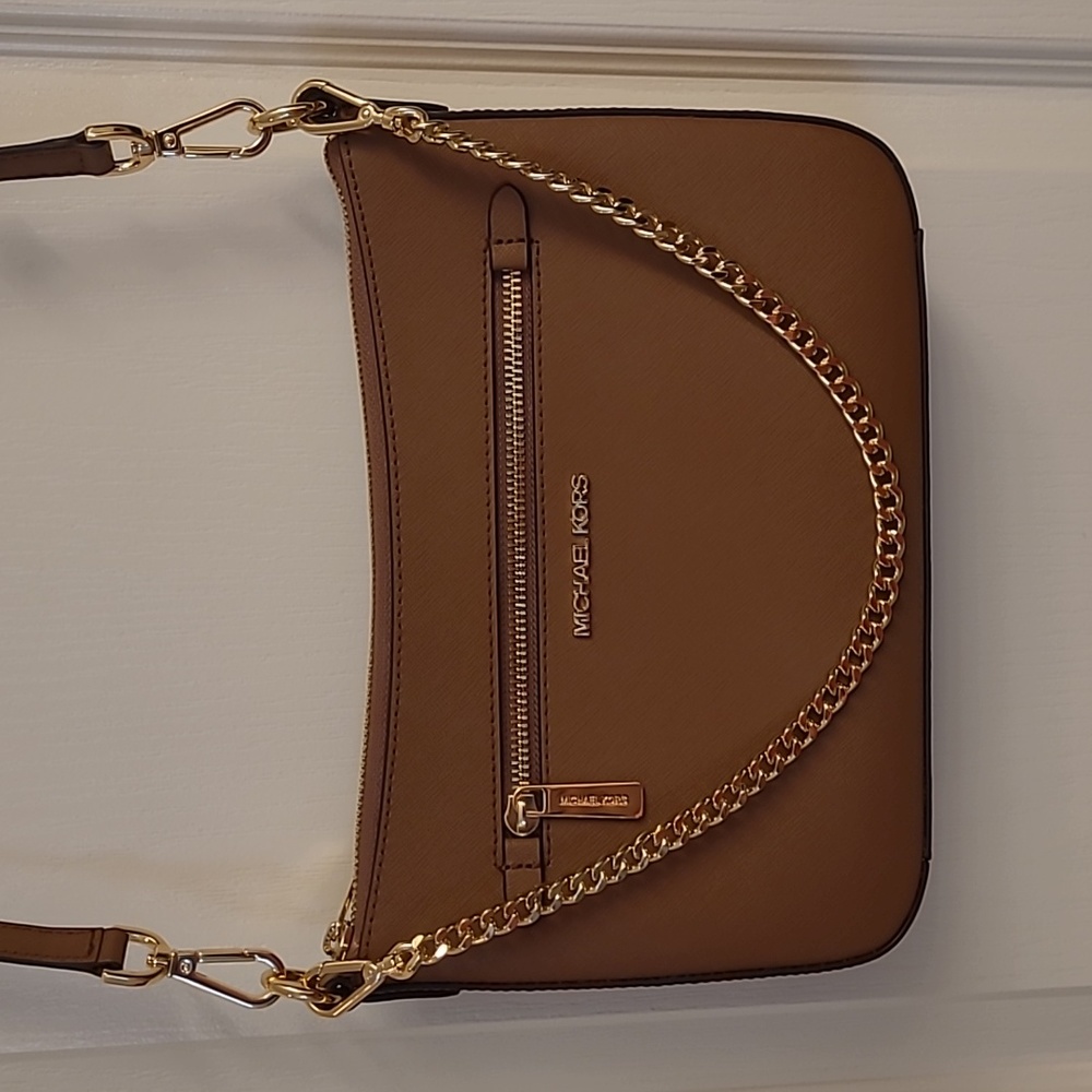 Jet Set Small Saffiano Leather Chain Crossbody Bag
